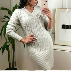 MADDIE Cable Knit Sweaterdress
